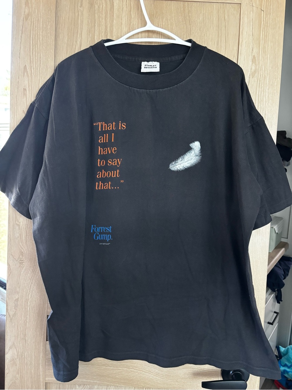 Vintage Forest Gump Shirt Mens XL Stanley Desantis 90s Movie Single Stitch RARE
